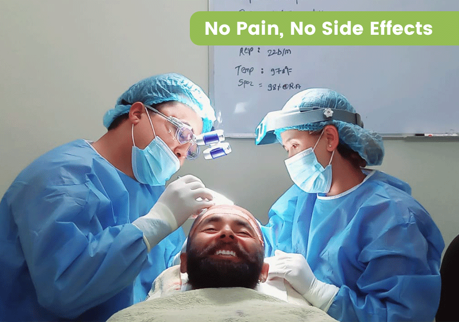 Painless Hair Transplantation
